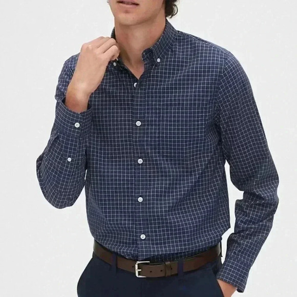 Gap Blue Long Sleeve Button Up Shirt - Picture 3 of 7